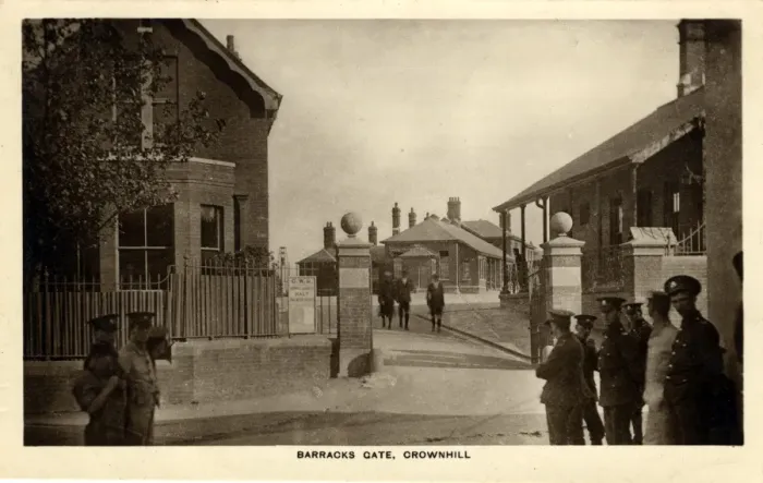 Framed Print : World War Two Barracks Gate Print, Plymouth, England 1940s Framed Print : World War Two Barracks Gate Print, Plymouth, England 1940s