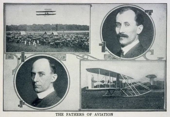Framed Print : Wilbur and Orville Wright Portrait Print Framed Print : Wilbur and Orville Wright Portrait Print