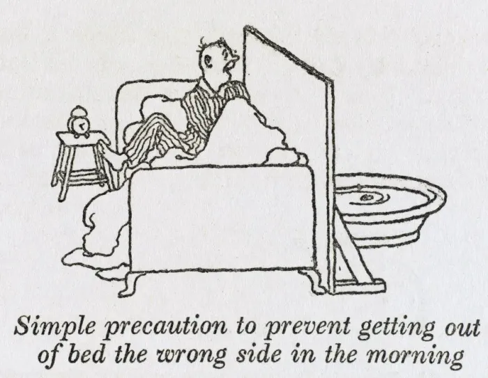 Framed Print : Preventing Morning Disarray: A Post-War British Print Framed Print : Preventing Morning Disarray: A Post-War British Print