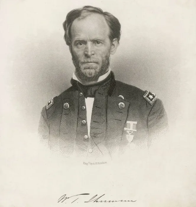 Framed Print : Print of William Tecumseh Sherman