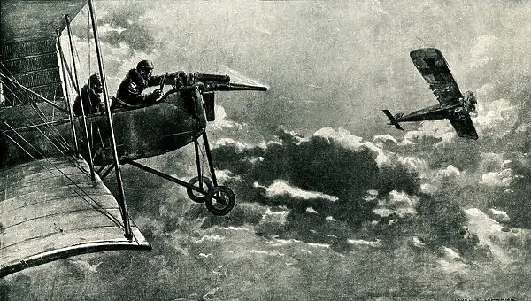 WW1 - French and German aerial battle, 1916