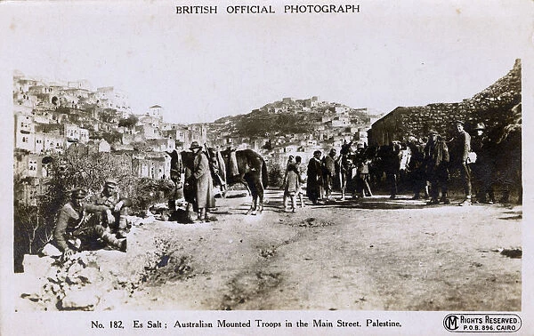 WW1 - Jordan - Australian Mounted Troops at Es Salt