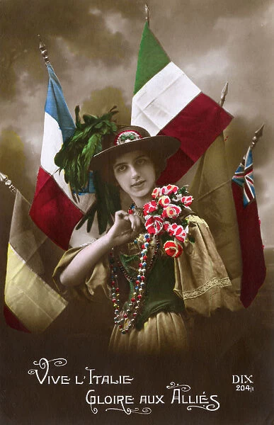 WW1 Propaganda - Vive L Italie - Gloire aux Allies