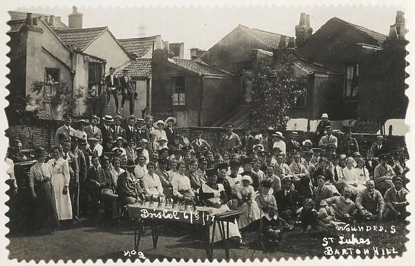 WW1 - Wounded Soldiers convalescing at St Lukes Barton Hill, Bristol - 6 September, 1917