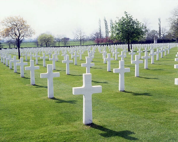 WW2 - The Brittany American Cemetery and Memorial is located in Saint-James, Normandy