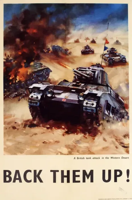 Framed Print : British Tank Attack Print Framed Print : British Tank Attack Print