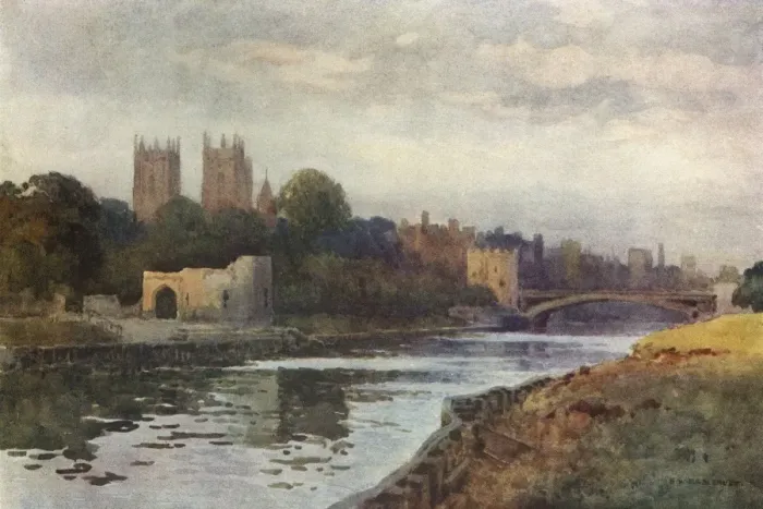Framed Print : Distant View of York from the River Ouse Print circa 1909 Framed Print : Distant View of York from the River Ouse Print circa 1909