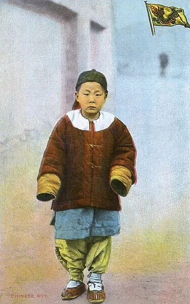 Young Chinese boy in traditional costume