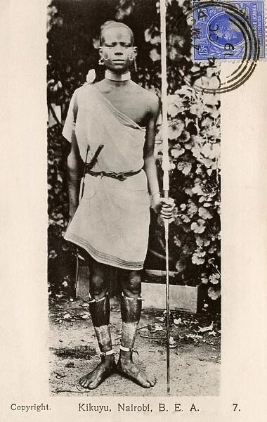 A Young man of the Kenyan Kikuyu Tribe, East Africa