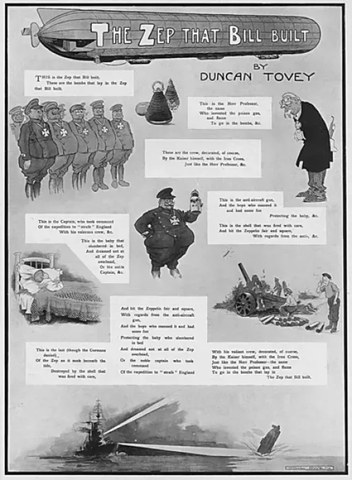 Framed Print : The Zeppelin Print, 1915