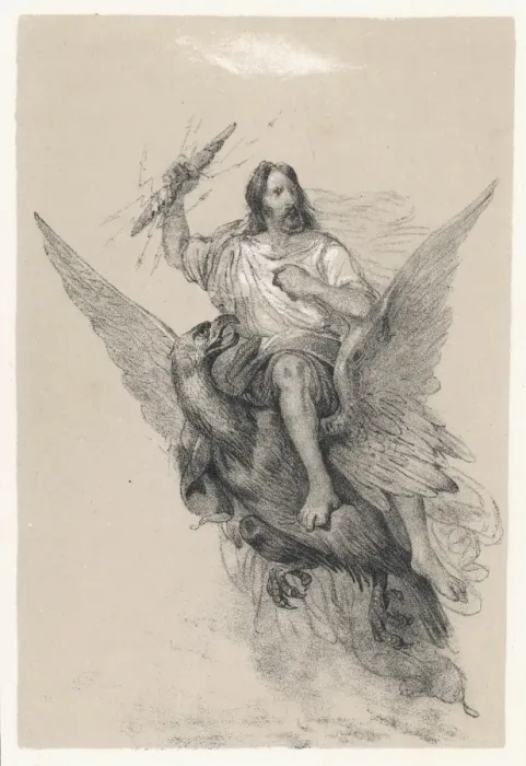 Framed Print : Zeus on Eagle, Print Framed Print : Zeus on Eagle, Print