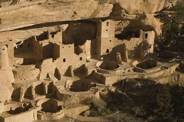13th century native indian cliff buildings, Mesa Verde National Park. 'Cliff Palace' - the best-known of the cliff dwellings