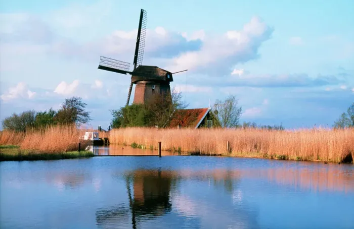 Framed Print : Netherlands Windmill Print Framed Print : Netherlands Windmill Print