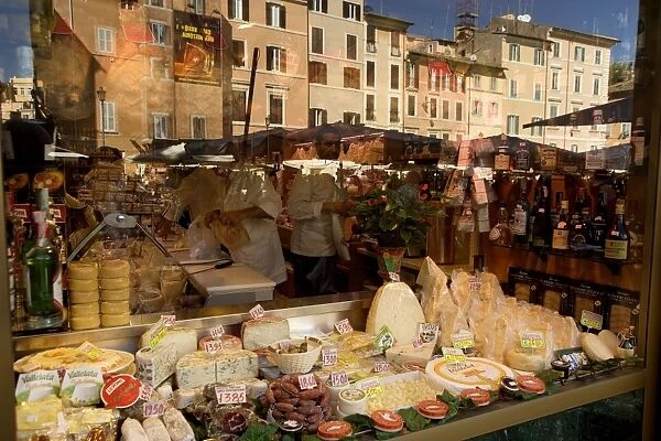 Street scene with delicatessen - Campo De Fiori - Rome - Italy
