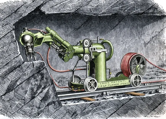 Framed Print : Rock-boring Machine Print Framed Print : Rock-boring Machine Print