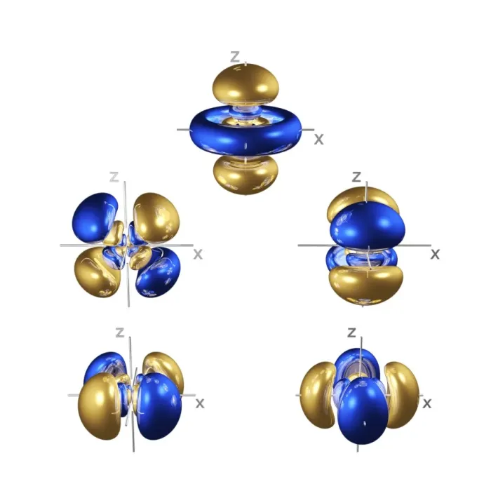 Framed Print : 5d Electron Orbitals Computer Model Print Framed Print : 5d Electron Orbitals Computer Model Print