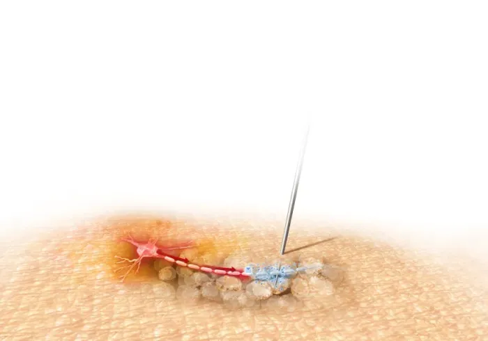 Framed Print : Acupuncture Print: Computer Artwork of Needle in Skin Framed Print : Acupuncture Print: Computer Artwork of Needle in Skin