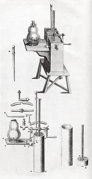 Air pump equipment, 18th century artwork