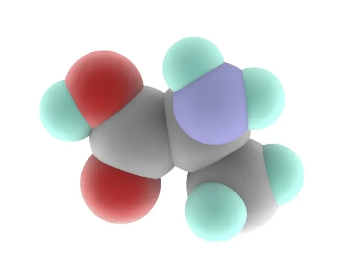 Framed Print : Alanine Molecule Print, 3D Molecular Model Framed Print : Alanine Molecule Print, 3D Molecular Model