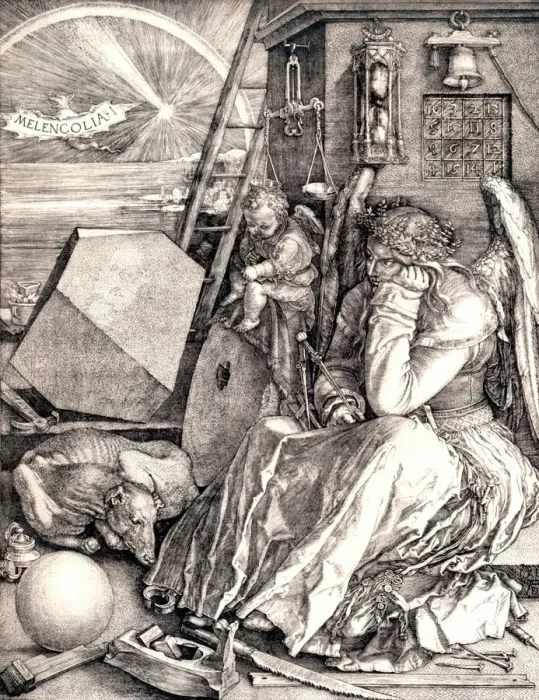 Framed Print : Melencolia I Print, a woodcut by Albrecht Durer Framed Print : Melencolia I Print, a woodcut by Albrecht Durer
