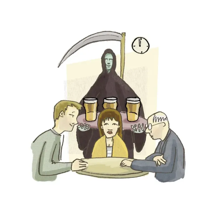 Framed Print : Alcohol and Death Print Framed Print : Alcohol and Death Print