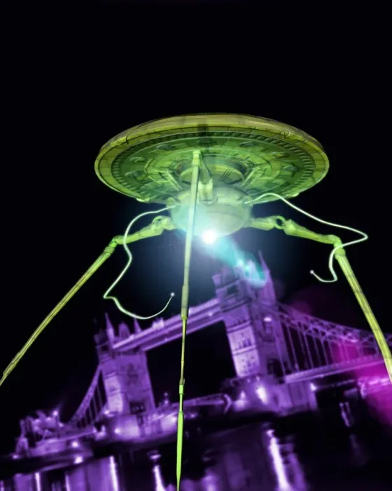 Framed Print : Alien Tripod Machine Print Framed Print : Alien Tripod Machine Print