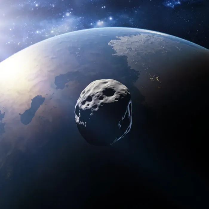 Framed Print : Alien Planet and Asteroid Print