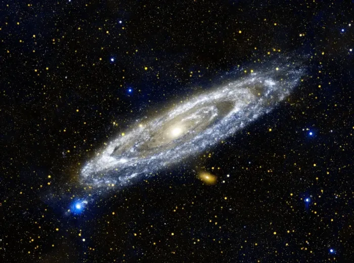 Framed Print : Andromeda Galaxy Ultraviolet Print Framed Print : Andromeda Galaxy Ultraviolet Print
