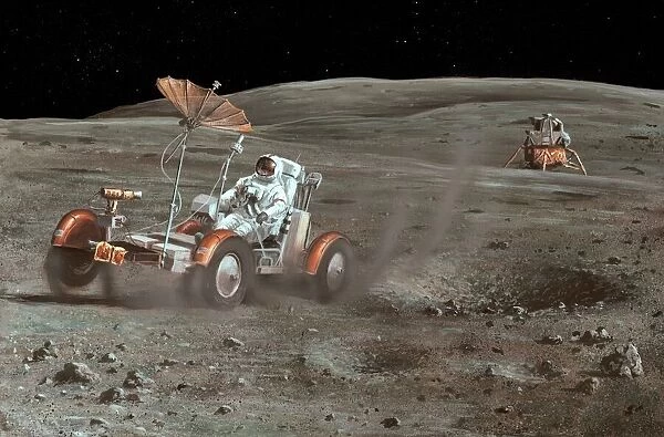 Apollo 16 lunar rover, artwork