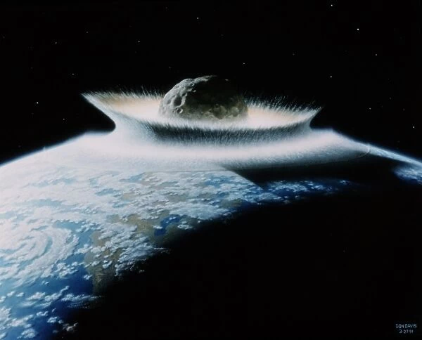 Artists impression of asteroid super impact