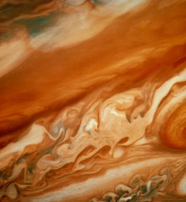 Framed Print : Jupiter Atmospheric Waves Print, Voyager 1 Image Framed Print : Jupiter Atmospheric Waves Print, Voyager 1 Image