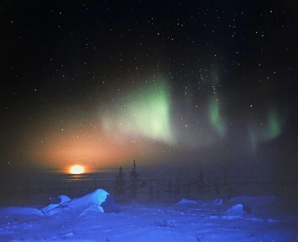 Aurora Borealis display over Manitoba, Canada