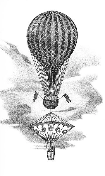 Balloon and parachute