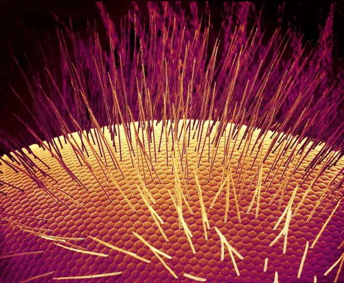 Framed Print : Bee Eye Print, SEM Image