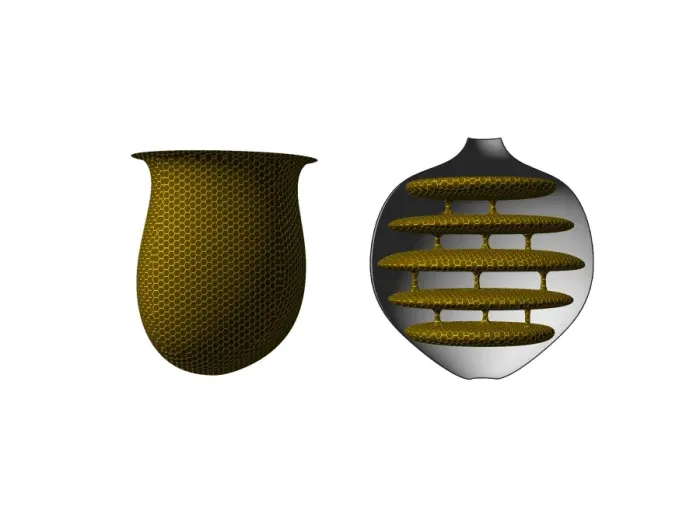 Framed Print : Honeybee and wasp nest structures Print
