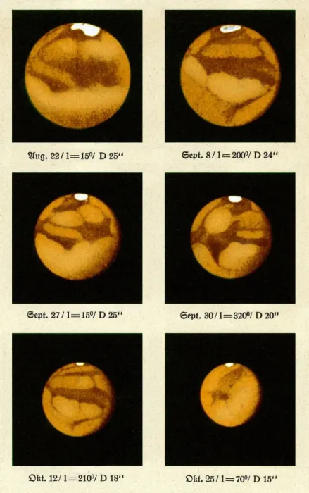 Framed Print : Print of Beyer's Observations of Mars (1924) Framed Print : Print of Beyer's Observations of Mars (1924)