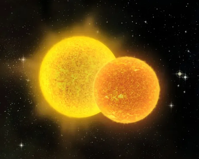 Framed Print : Binary Star System Print Framed Print : Binary Star System Print