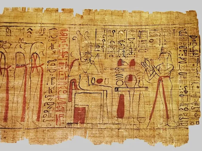 Framed Print : Print of a Book of the Dead detail from the tomb of an Amon musician Framed Print : Print of a Book of the Dead detail from the tomb of an Amon musician