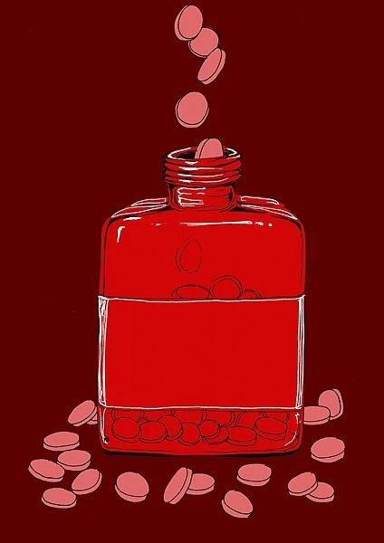Bottle of pills, illustration C018  /  0899