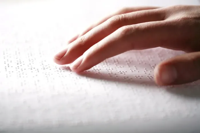Framed Print : Braille Reading Print Framed Print : Braille Reading Print