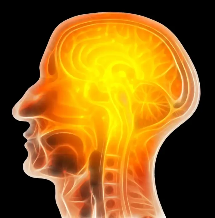Framed Print : Brain Scan Print: A Sagittal View of the Human Head Framed Print : Brain Scan Print: A Sagittal View of the Human Head