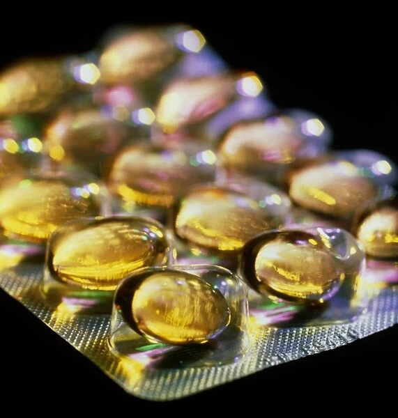 Bubble pack of cod liver oil capsules