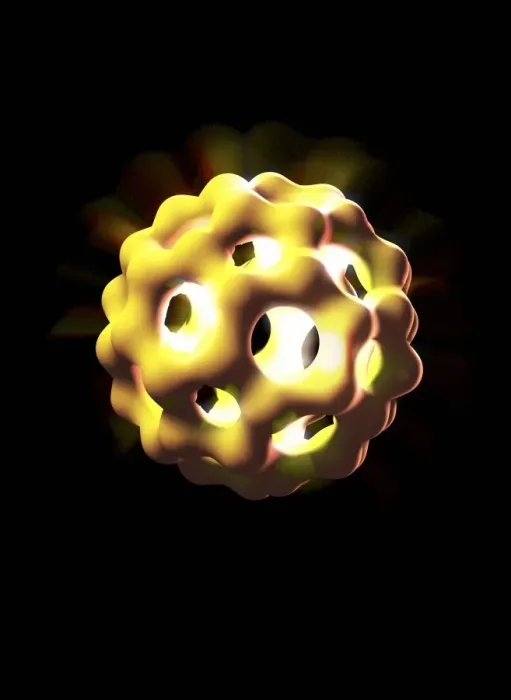 Framed Print : Buckminsterfullerene Molecule Print Framed Print : Buckminsterfullerene Molecule Print