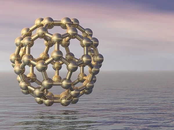 Buckyball molecule, artwork F005  /  0751
