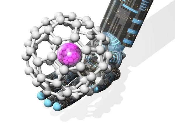 Buckyball molecule, computer artwork