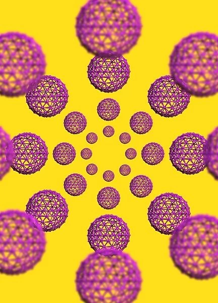Buckyball molecules, artwork