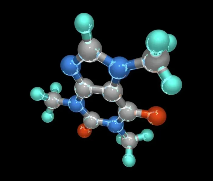 Framed Print : Caffeine Molecular Structure Print Framed Print : Caffeine Molecular Structure Print