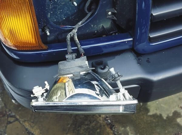 Car headlamp wiring