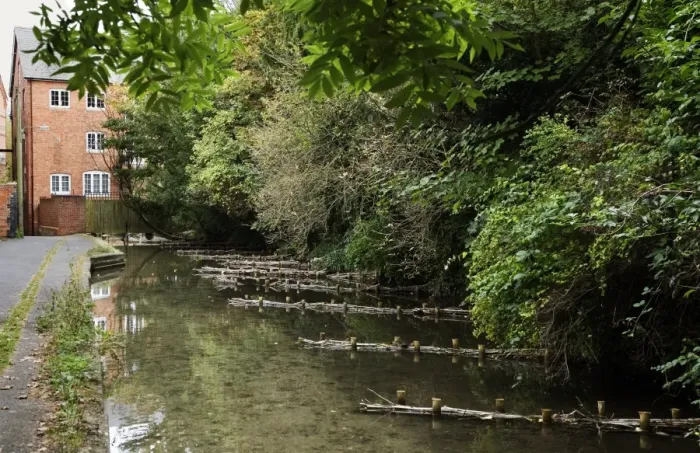 Framed Print : Chalk Stream Flow Deflector Print Framed Print : Chalk Stream Flow Deflector Print