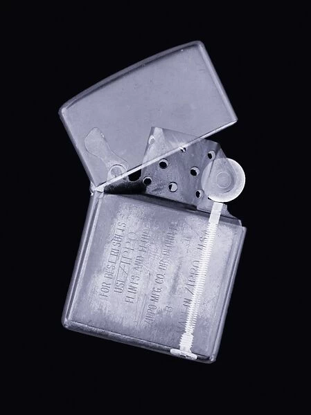 Cigarette lighter, simulated X-ray
